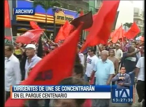 Dirigentes de la UNE se concentrarán en el Parque Centenario