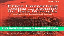 Collection Book Error Correcting Coding and Security for Data Networks: Analysis of the