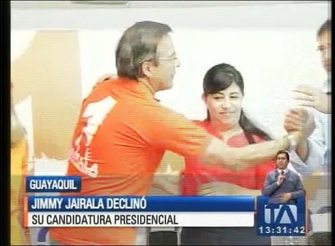 Jimmy Jairala declinó su candidatura presidencial