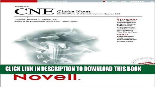 New Book Novell s CNE Clarke Notes for NetWare 5 Administration: Course 560