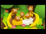 Cinq petits singes sautant sur le lit - Comptines pour enfants- Titounis