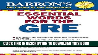 Collection Book Essential Words for the GRE, 4th Edition (Barron s Essential Words for the GRE)