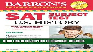 New Book Barron s SAT Subject Test: U.S. History 3rd Edition