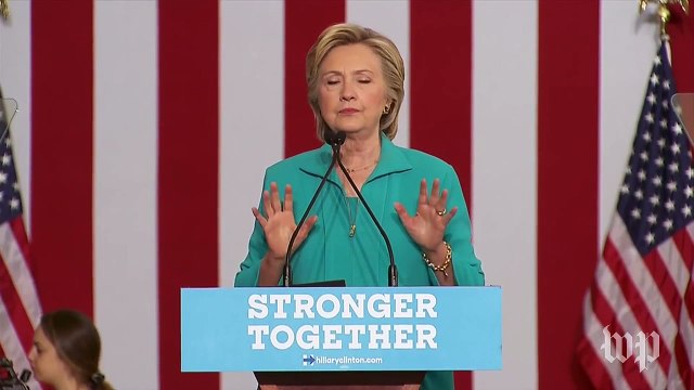 'Trump has built his campaign on prejudice and paranoia', Clinton says