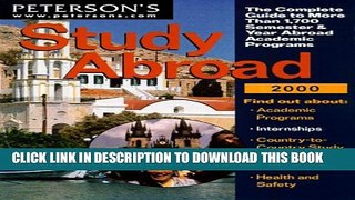New Book Peterson s Study Abroad 2000: The Complete Guide to More Than 1,700 Semester   Year