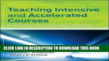 New Book Teaching Intensive and Accelerated Courses: Instruction that Motivates Learning