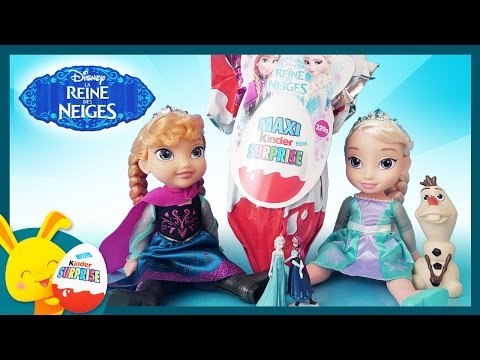 Maxi oeuf surprise Kinder REINE DES NEIGES avec Elsa et Anna - Touni Toys