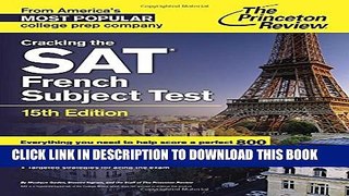 New Book Cracking the SAT French Subject Test, 15th Edition (College Test Preparation)