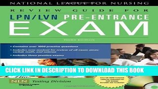 New Book Review Guide For LPN/LVN Pre-Entrance Exam