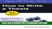 Collection Book How to Write a Thesis (Open Up Study Skills)