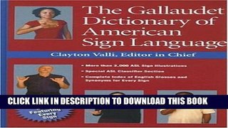 Collection Book The Gallaudet Dictionary of American Sign Language