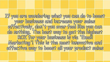 Email Marketing - The Best and Cheapest Way to Increase Your Sales