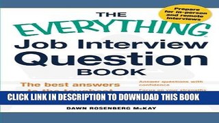 Collection Book The Everything Job Interview Question Book: The Best Answers to the Toughest