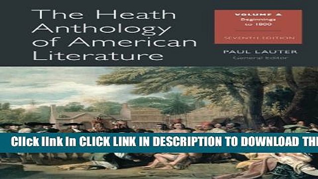 Collection Book The Heath Anthology of American Literature: Volume A (Heath Anthology of American