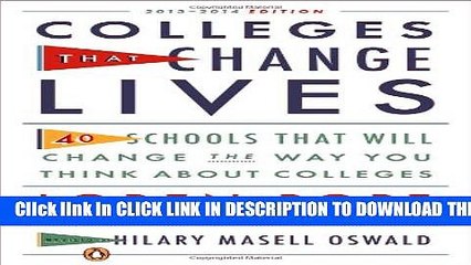 Collection Book Colleges That Change Lives: 40 Schools That Will Change the Way You Think About