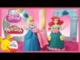 Pâte à modeler en français avec les princesses Disney Cendrillon et Ariel la petite sirène