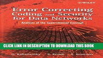 Collection Book Error Correcting Coding and Security for Data Networks: Analysis of the
