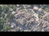 Amatrice (RI) - Terremoto, la città devastata vista dall'alto (25.08.16)