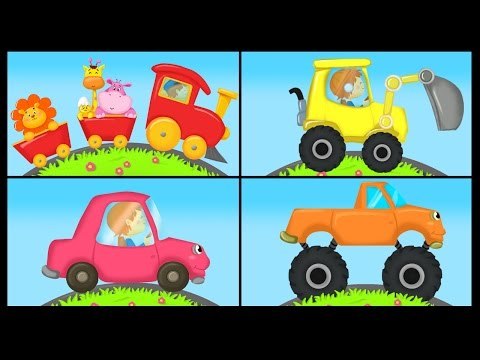 Apprendre les couleurs avec les voitures, les Trains, les avions, les camions et les motos