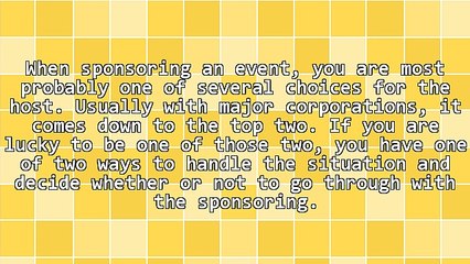 Event Sponsorship: Handling Major Competition