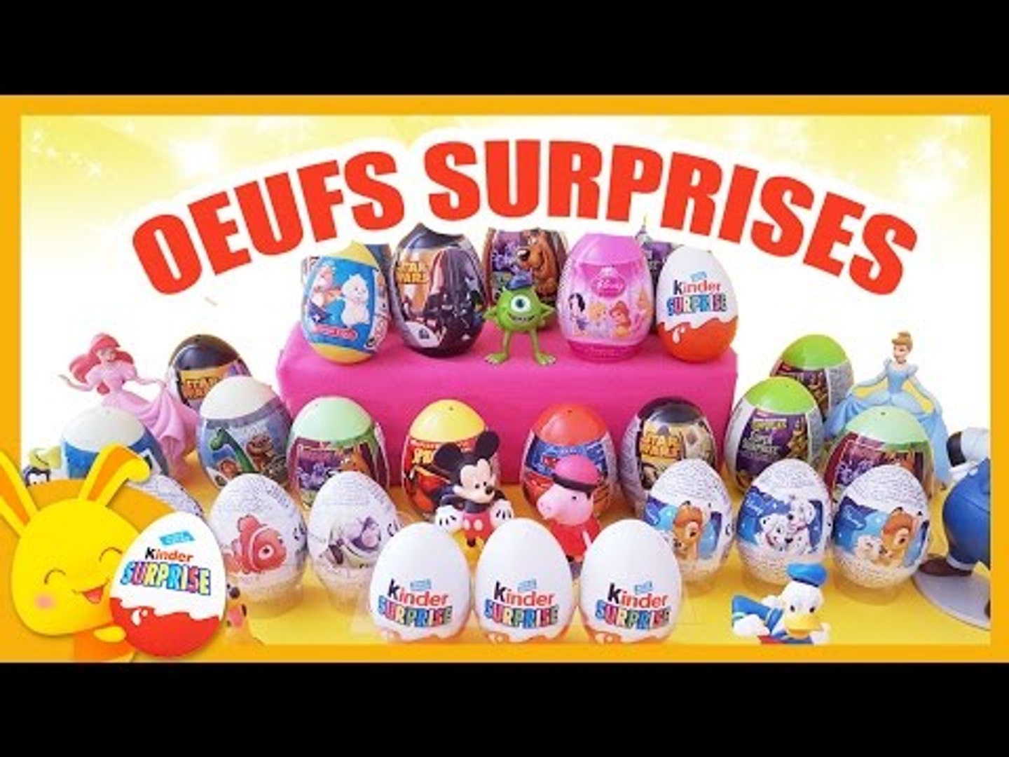 Oeufs surprises Kinder Princesses, cars, Disney, spiderman