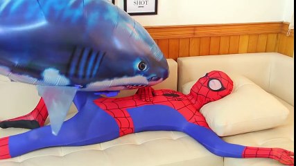Spiderman vs Joker vs SHARK ATTACK! Funny superheroes in real life Prank ^.^