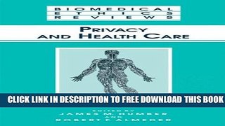 New Book Privacy and Health Care