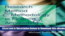 [Reads] Research Methods and Methodology in Finance and Accounting Free Books