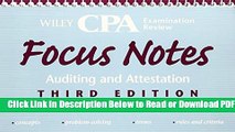 [Get] Wiley CPA Examination Review Focus Notes, Auditing and Attestation (Wiley Focus Notes)