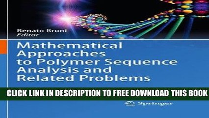 New Book Mathematical Approaches to Polymer Sequence Analysis and Related Problems