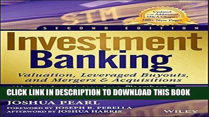 [PDF] Investment Banking: Valuation, Leveraged Buyouts, and Mergers and Acquisitions Popular