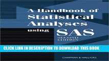 [PDF] Handbook of Statistical Analyses Using SAS, Second Edition Popular Online