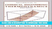 New Book Introduction to Chemical Engineering Thermodynamics