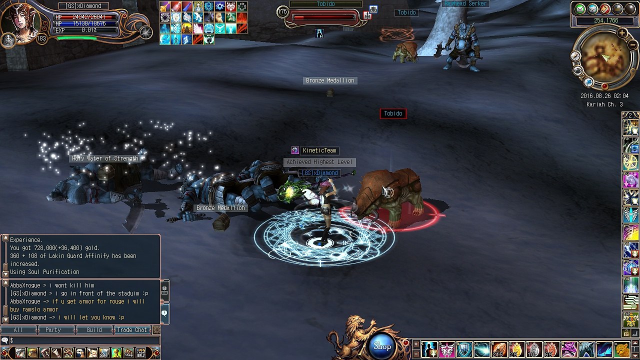 Kinetic Lc Soul Purification[Cleric] Bug Report.