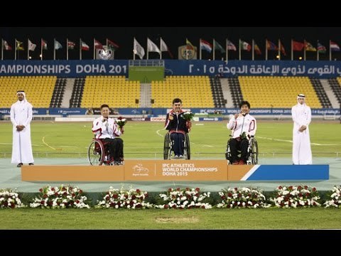 Men's 1,500m T52 | Victory Ceremony | 2015 IPC Athletics World Championships Doha