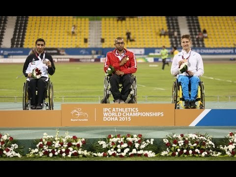 Men's 800m T34 | Victory Ceremony | 2015 IPC Athletics World Championships Doha