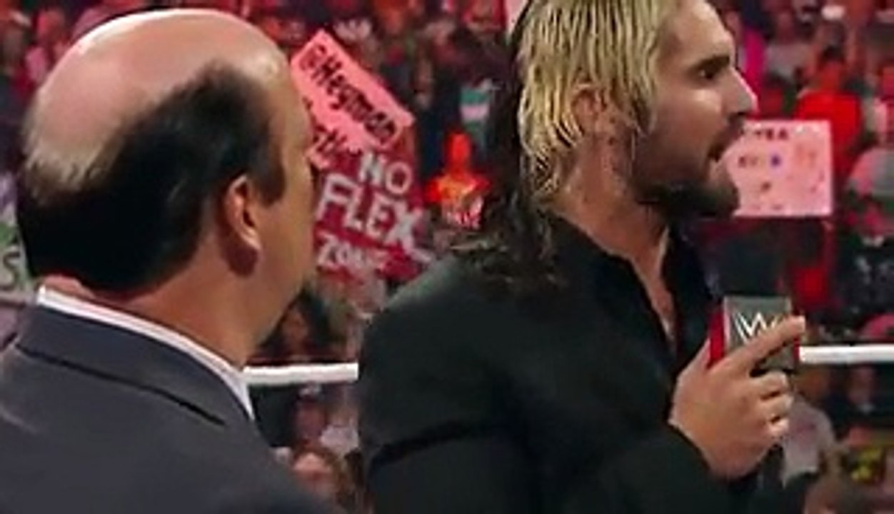 CM Punk returns to WWE and confronts Seth Rollins - RAW 3-16-2015