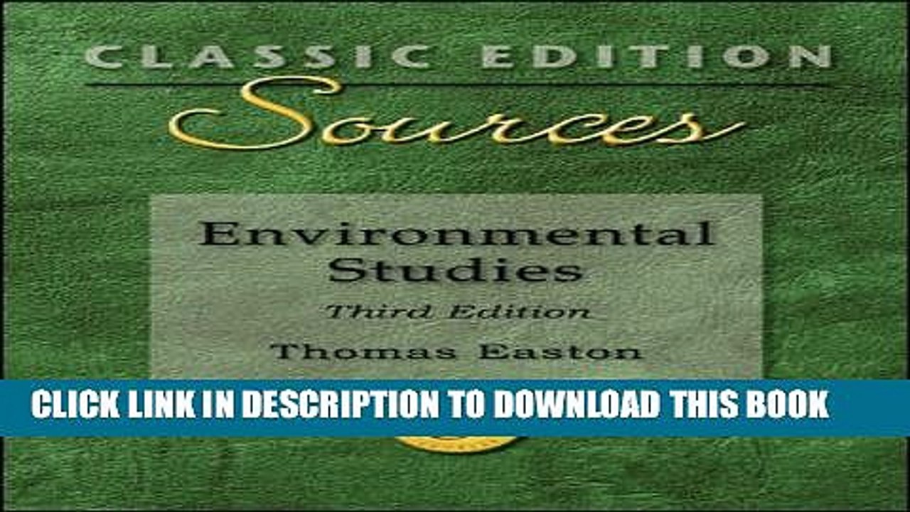 [PDF] Classic Edition Sources: Environmental Studies Popular Colection