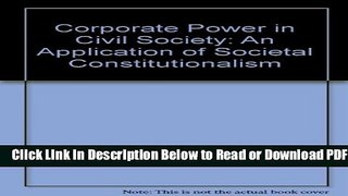 [Get] Corporate Power in Civil Society Free Online