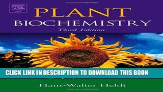 New Book Plant Biochemistry, Third Edition
