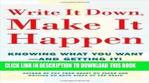 [PDF] Write It Down, Make It Happen: Knowing What You Want And Getting It Popular Online