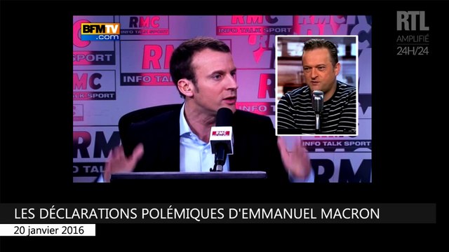 Les déclarations polémiques d'Emmanuel Macron
