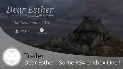 Trailer - Dear Esther (L'Aventure Recommence sur PS4 et One !)