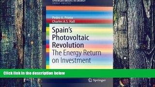 Big Deals  Spain s Photovoltaic Revolution: The Energy Return on Investment (SpringerBriefs in