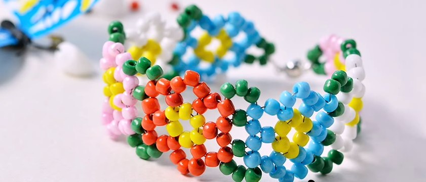 Vidéo 36(P) Pandahall tutoriel—Comment faire un bracelet avec perles de rocaille