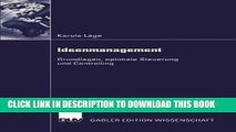 [Download] Ideenmanagement: Grundlagen, optimale Steuerung und Controlling (German Edition)