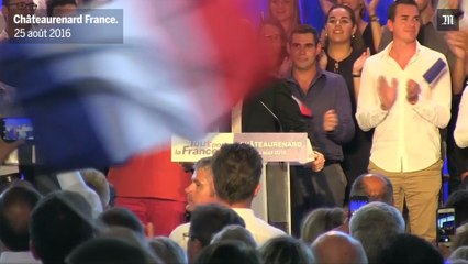 La sécurité et la « défense des valeurs », thèmes centraux du premier meeting de Sarkozy