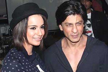 Kangana 'prematurely' spills the beans on her movie with SRK
