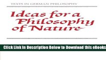 [Reads] Ideas for a Philosophy of Nature (Texts in German Philosophy) Online Books