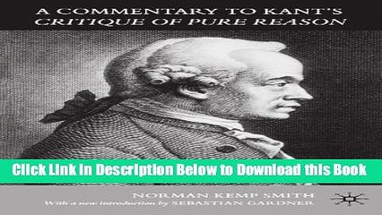 [Reads] A Commentary to Kant s  Critique of Pure Reason Online Ebook